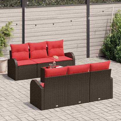 Set Divano da Giardino Marrone 55 x 55 x 37 cm polyrattan