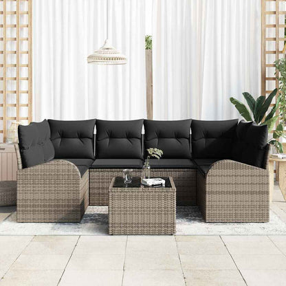 Set Divano da Giardino Grigio 55 x 55 x 37 cm polyrattan | homemem39