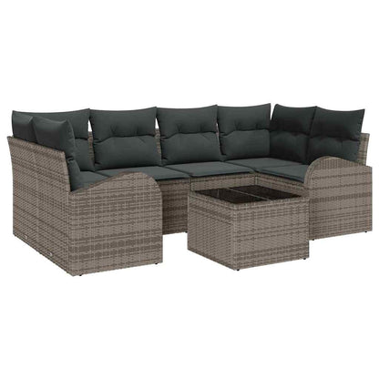 Set Divano da Giardino Grigio 55 x 55 x 37 cm polyrattan | homemem39