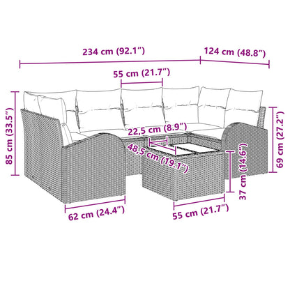 Set Divano da Giardino Marrone 55 x 55 x 37 cm polyrattan | homemem39