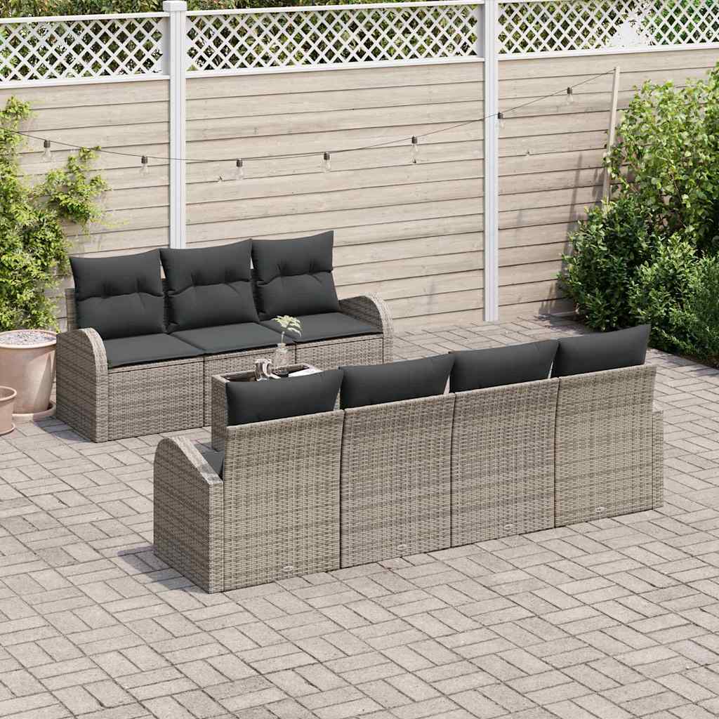 Set Divano da Giardino Grigio 55 x 55 x 37 cm polyrattan | homemem39