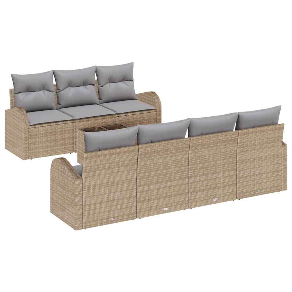 Set Divano da Giardino Beige 55 x 55 x 37 cm polyrattan | homemem39