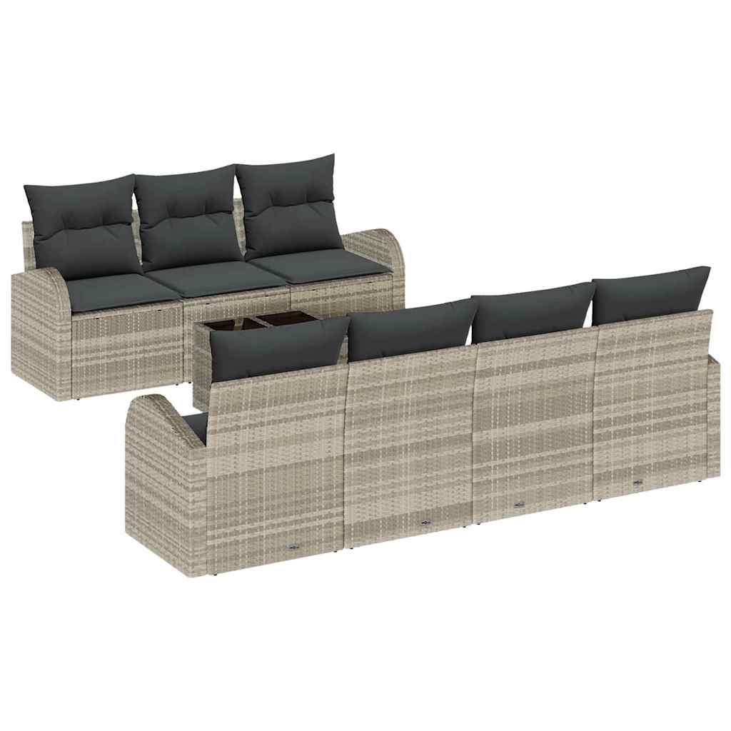 Set Divano da Giardino Grigio chiaro 55 x 55 x 37 cm polyrattan | homemem39