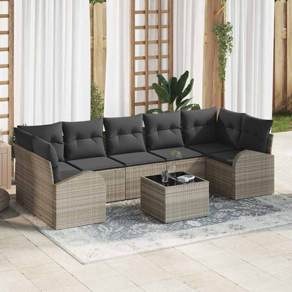 Set Divano da Giardino Grigio chiaro 55 x 55 x 37 cm polyrattan | homemem39