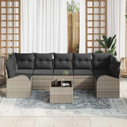 Set Divano da Giardino Grigio chiaro 55 x 55 x 37 cm polyrattan | homemem39