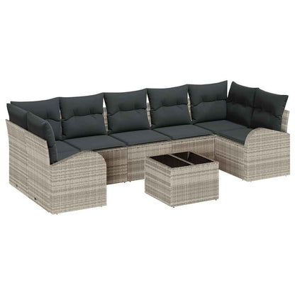 Set Divano da Giardino Grigio chiaro 55 x 55 x 37 cm polyrattan | homemem39