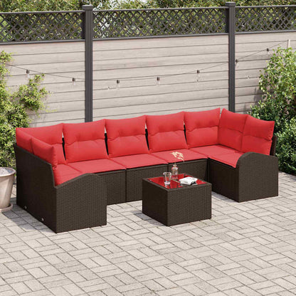 Set Divano da Giardino Marrone e Rosso 55 x 55 x 37 cm | homemem39