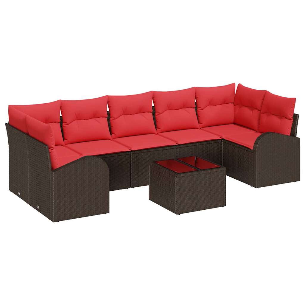 Set Divano da Giardino Marrone e Rosso 55 x 55 x 37 cm | homemem39