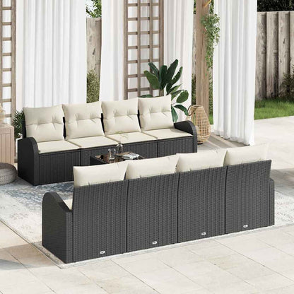 Set Divano da Giardino Nero 55 x 55 x 37 cm polyrattan | homemem39