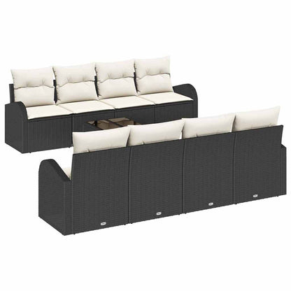 Set Divano da Giardino Nero 55 x 55 x 37 cm polyrattan | homemem39