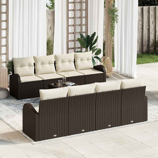 Set Divano da Giardino Marrone 55 x 55 x 37 cm polyrattan