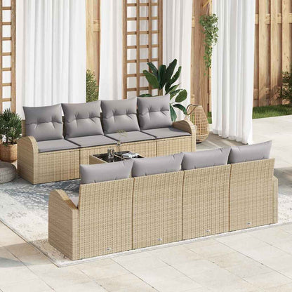 Set Divano da Giardino Beige 55 x 55 x 37 cm polyrattan | homemem39
