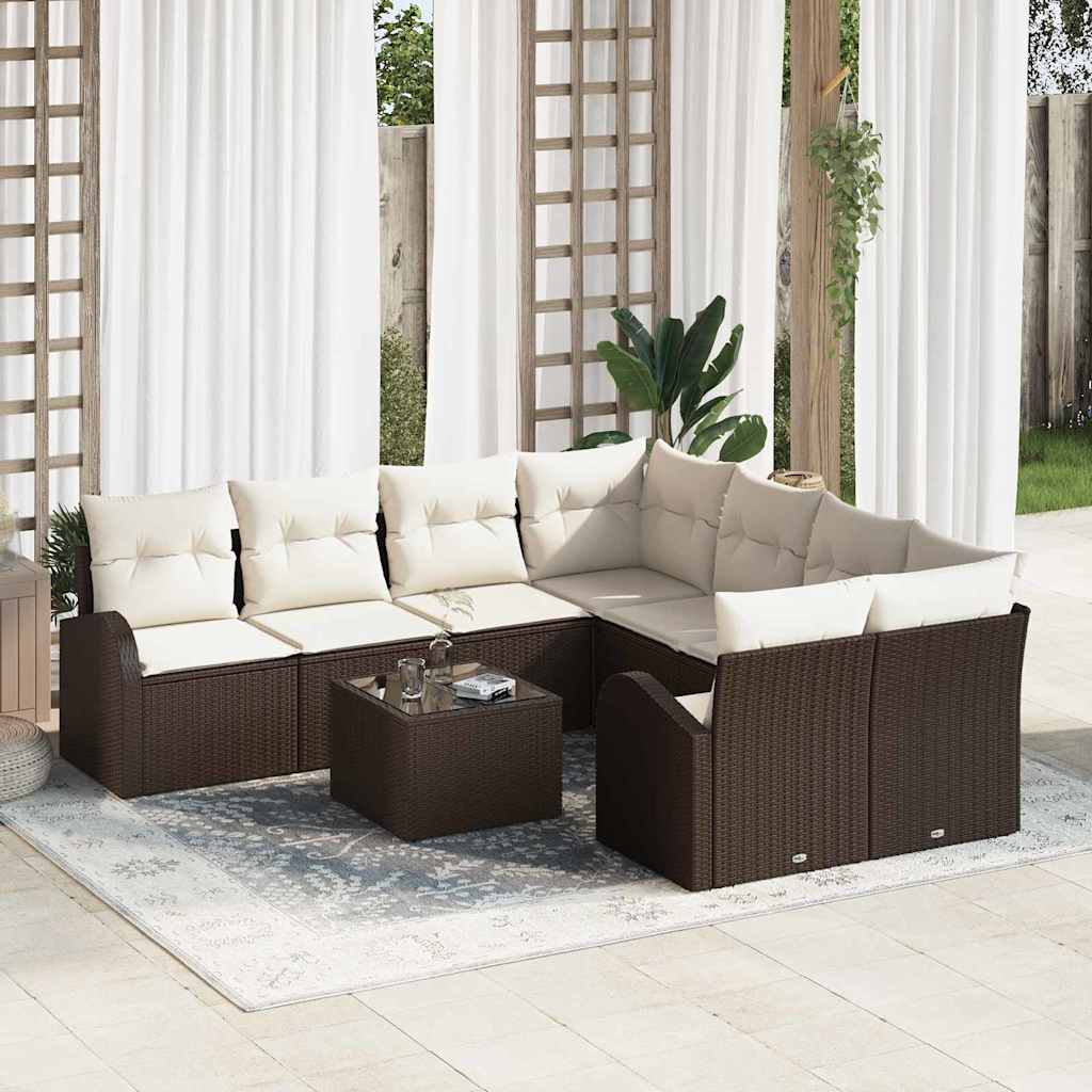 Set Divano da Giardino Marrone 55 x 55 x 37 cm polyrattan | homemem39