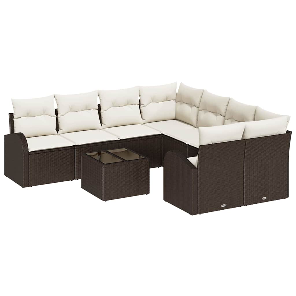 Set Divano da Giardino Marrone 55 x 55 x 37 cm polyrattan | homemem39