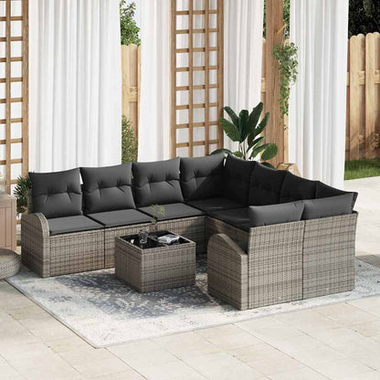 Set Divano da Giardino Grigio 55 x 55 x 37 cm polyrattan | homemem39