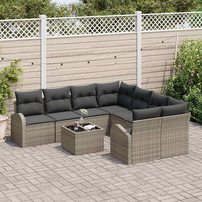 Set Divano da Giardino Grigio 55 x 55 x 37 cm polyrattan | homemem39
