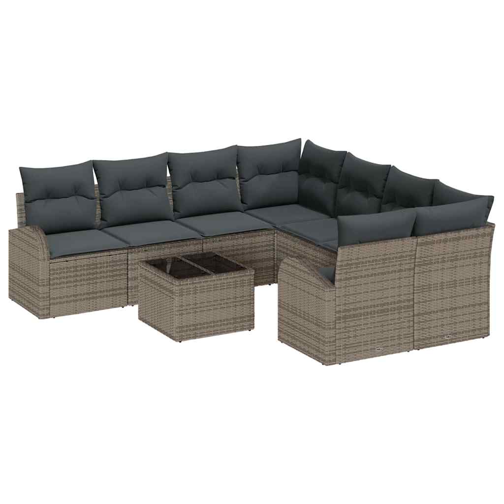 Set Divano da Giardino Grigio 55 x 55 x 37 cm polyrattan | homemem39