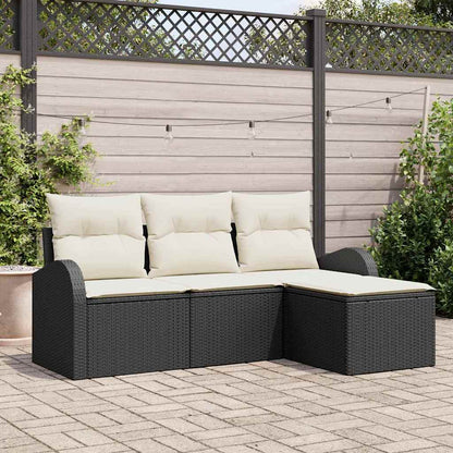 Set Divano da Giardino Nero polyrattan | homemem39