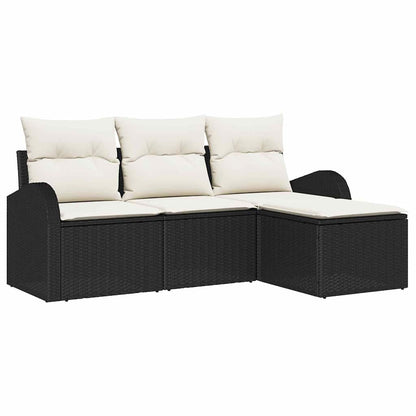 Set Divano da Giardino Nero polyrattan | homemem39