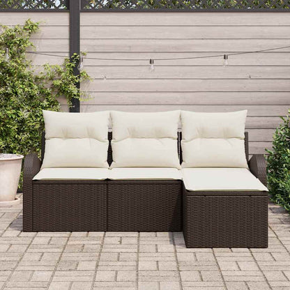 Set Divano da Giardino Marrone polyrattan | homemem39
