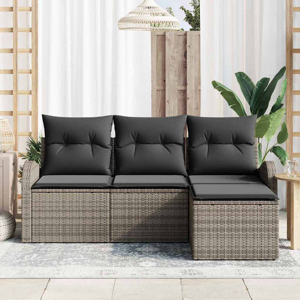 Set Divano da Giardino Grigio polyrattan | homemem39