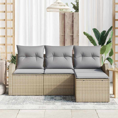 Set Divano da Giardino Beige polyrattan | homemem39