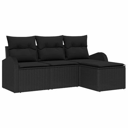 Set Divano da Giardino Nero polyrattan | homemem39