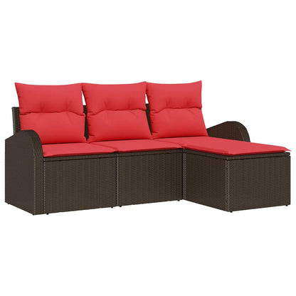 Set Divano da Giardino Marrone polyrattan | homemem39