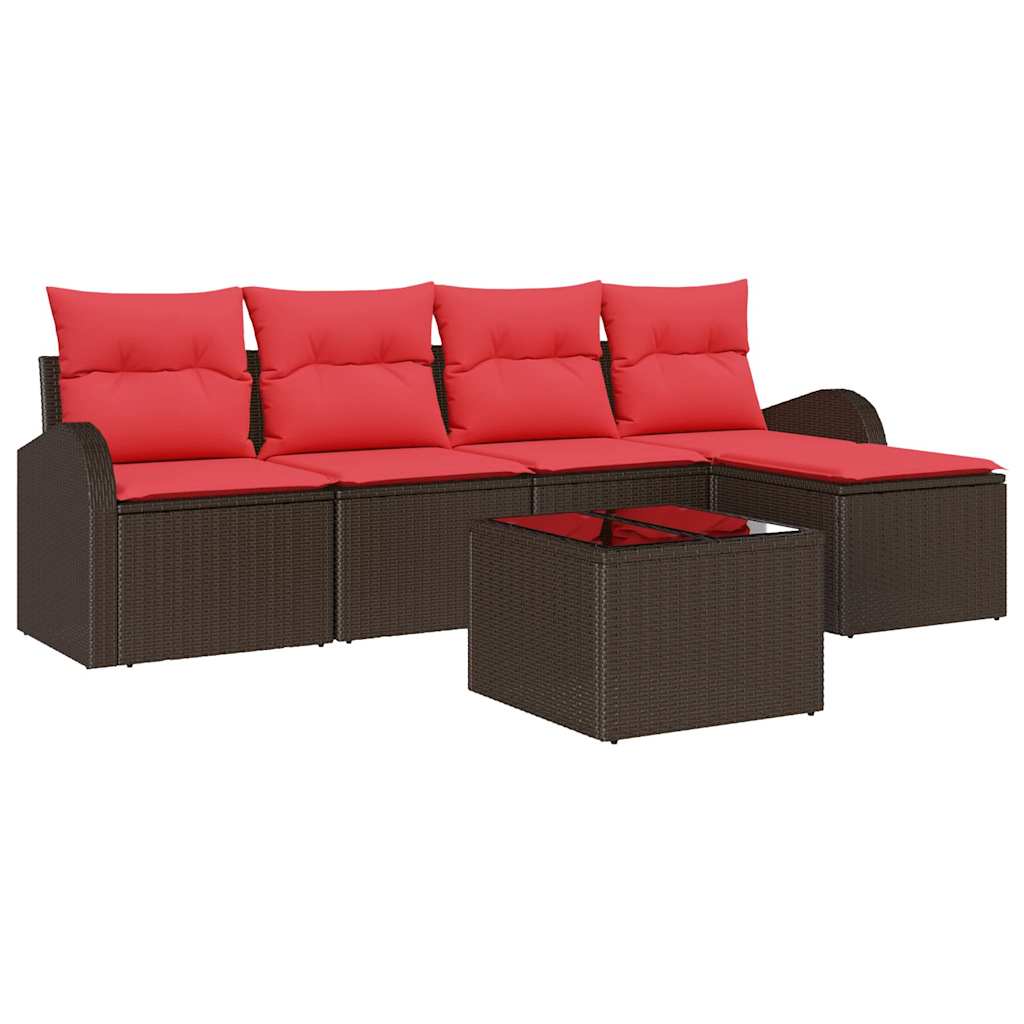 Set Divano da Giardino Marrone polyrattan | homemem39