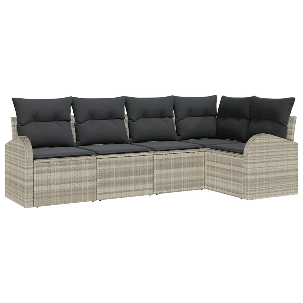 Set di divani con cuscino Grigio chiaro Poliestere | homemem39