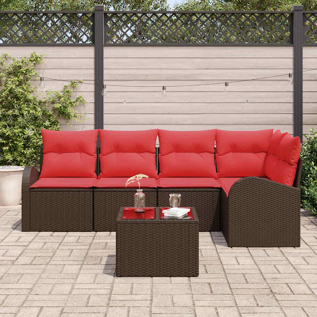 Set Divano da Giardino Marrone polyrattan | homemem39