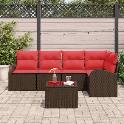 Set Divano da Giardino Marrone polyrattan | homemem39