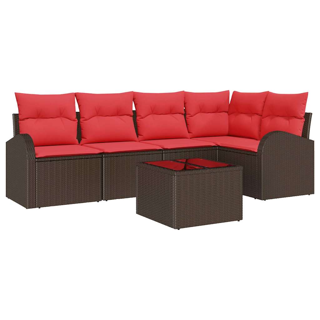 Set Divano da Giardino Marrone polyrattan | homemem39