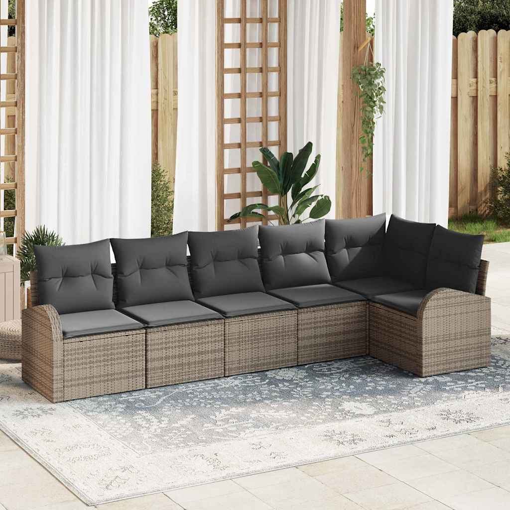Set Divano da Giardino Grigio polyrattan | homemem39