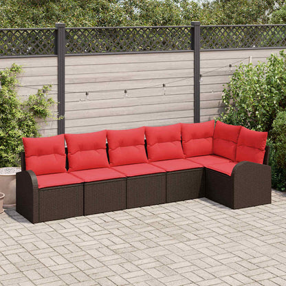 Set Divano da Giardino Marrone polyrattan | homemem39