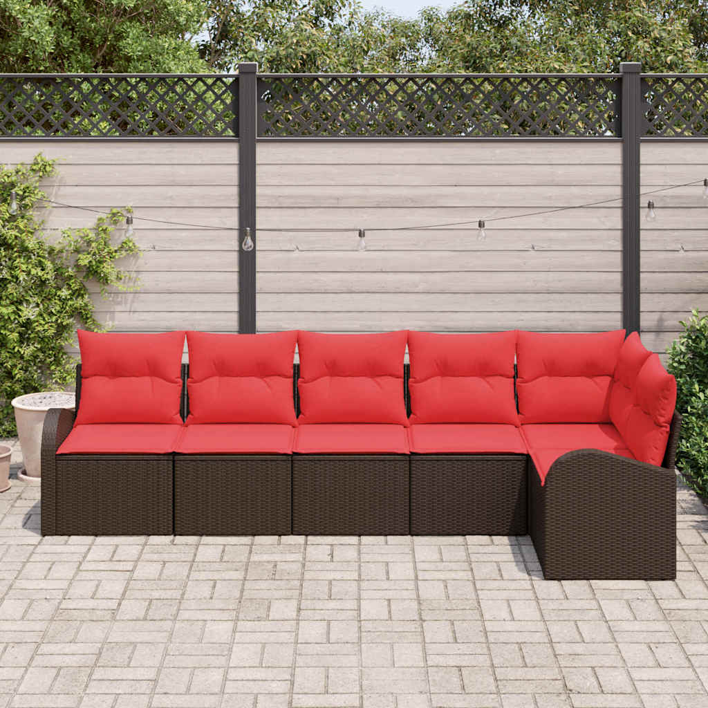 Set Divano da Giardino Marrone polyrattan | homemem39