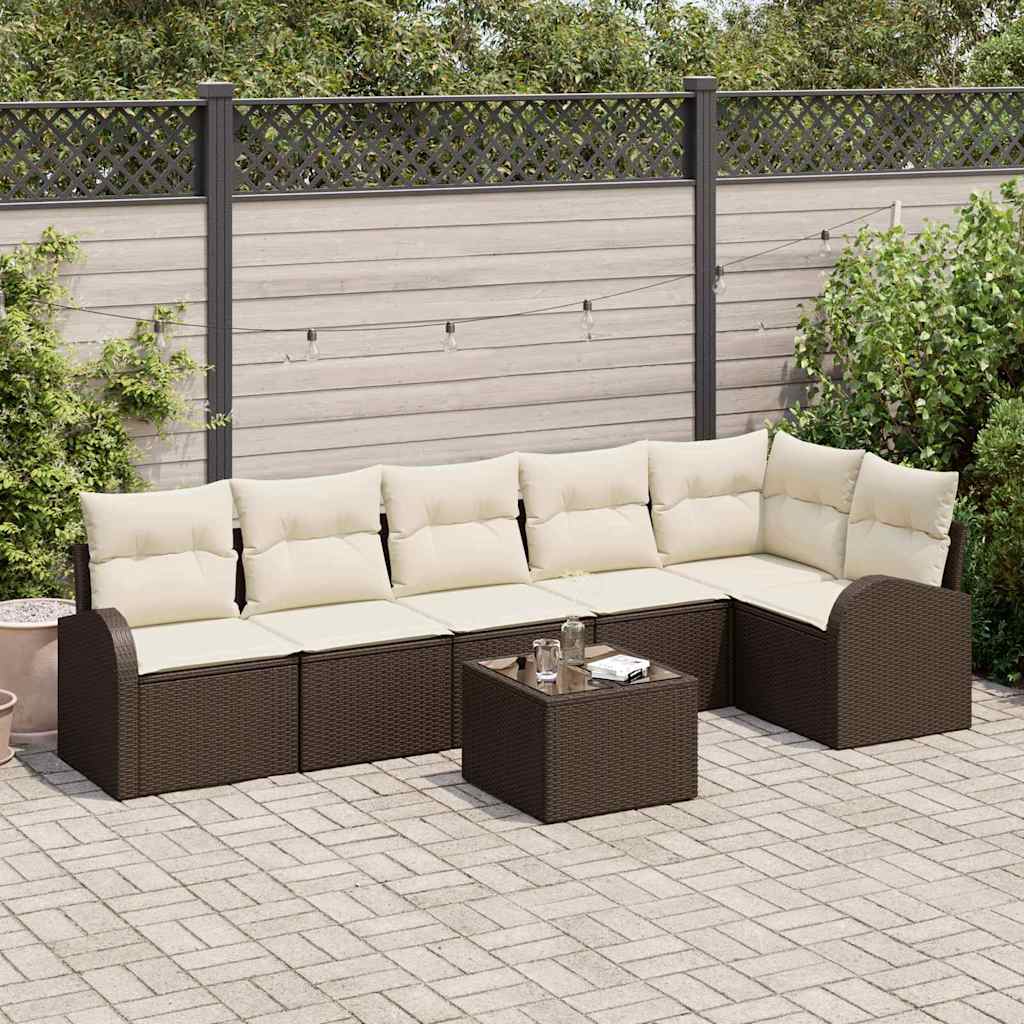 Set Divano da Giardino Marrone polyrattan | homemem39