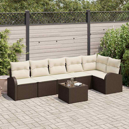 Set Divano da Giardino Marrone polyrattan | homemem39