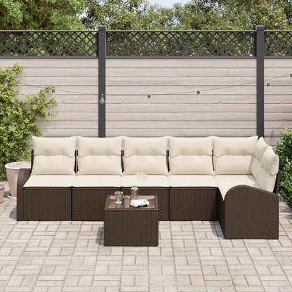Set Divano da Giardino Marrone polyrattan | homemem39