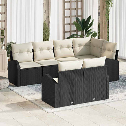 Set Divano da Giardino Nero polyrattan | homemem39