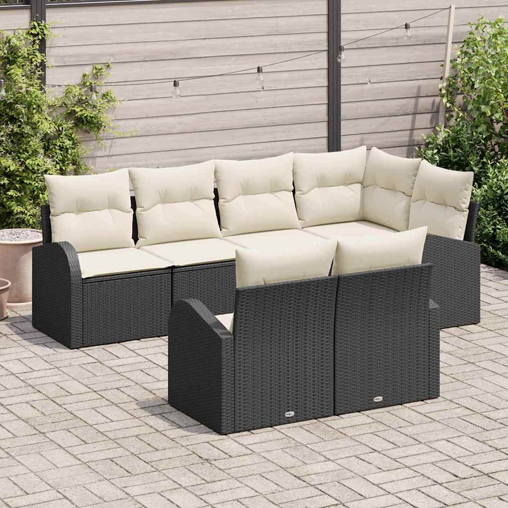 Set Divano da Giardino Nero polyrattan | homemem39