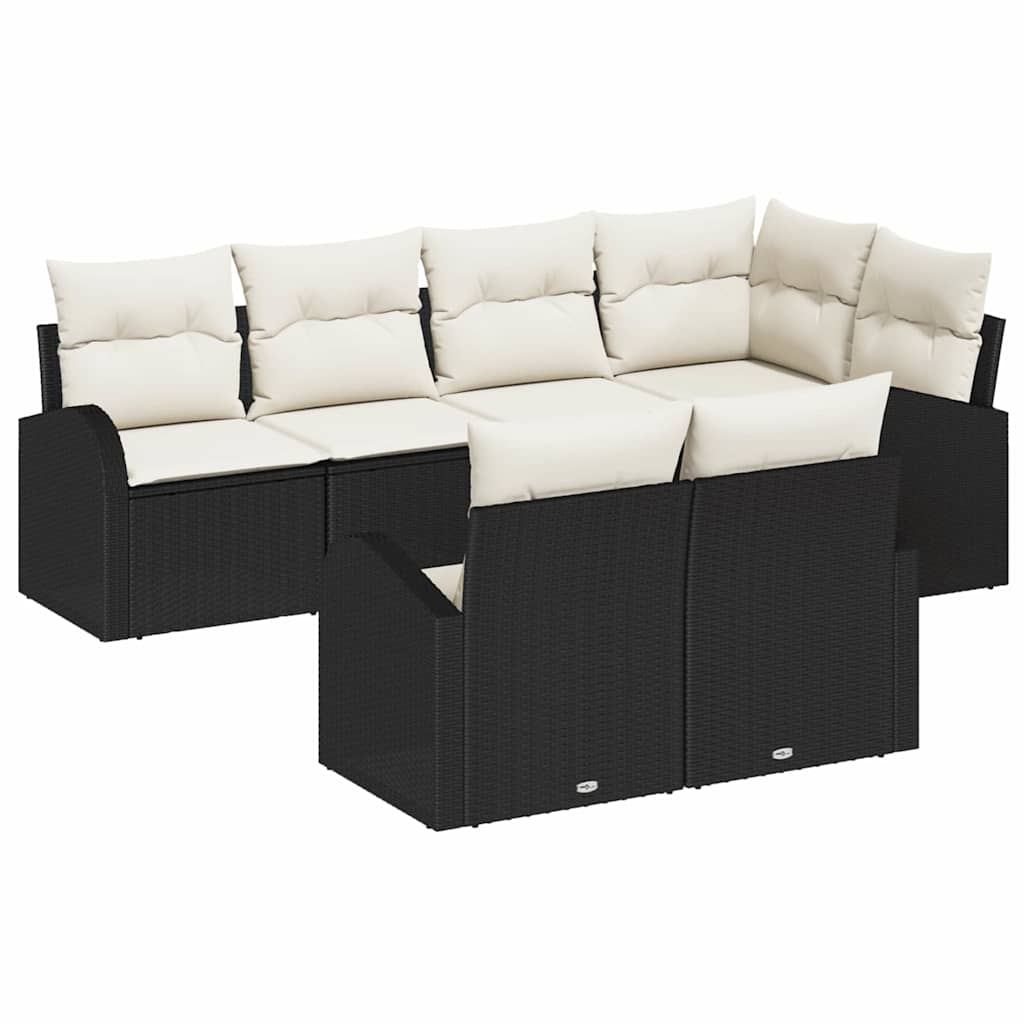 Set Divano da Giardino Nero polyrattan | homemem39