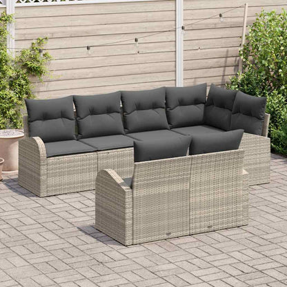 Set Divano da Giardino Grigio chiaro polyrattan | homemem39