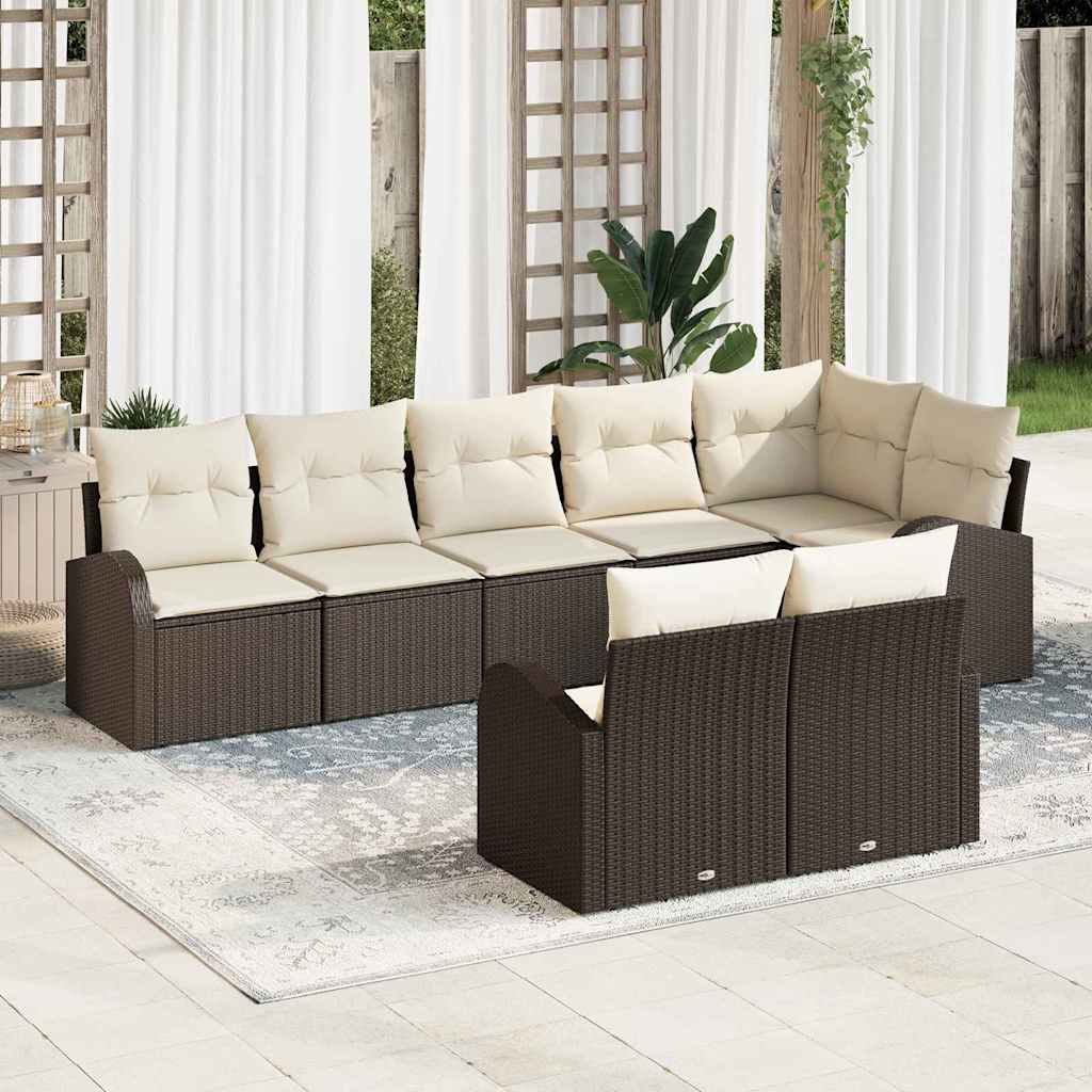 Set Divano da Giardino 8 pcs polyrattan | homemem39