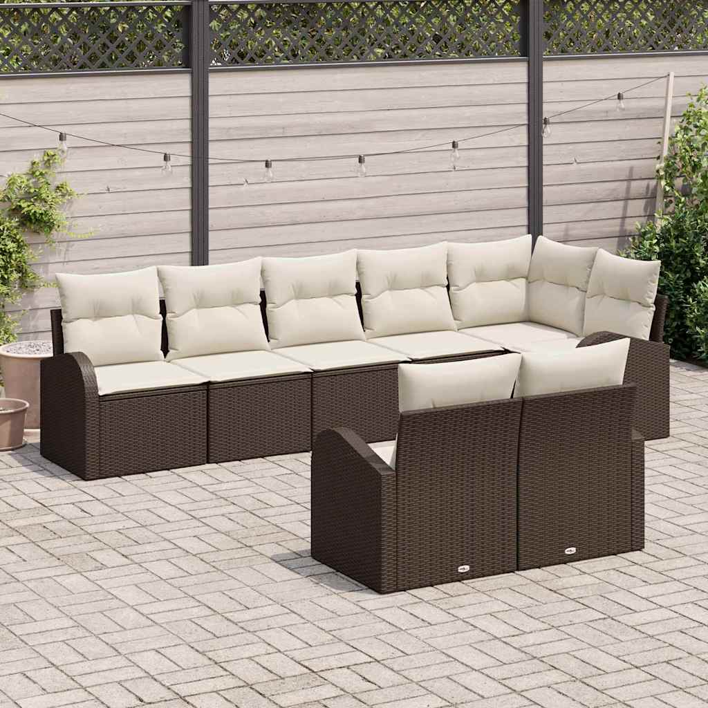 Set Divano da Giardino 8 pcs polyrattan | homemem39