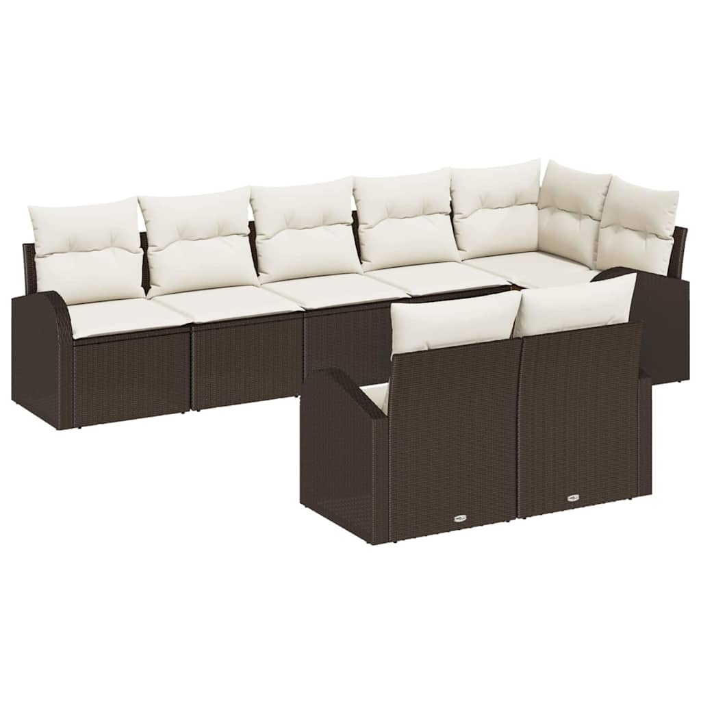 Set Divano da Giardino 8 pcs polyrattan | homemem39