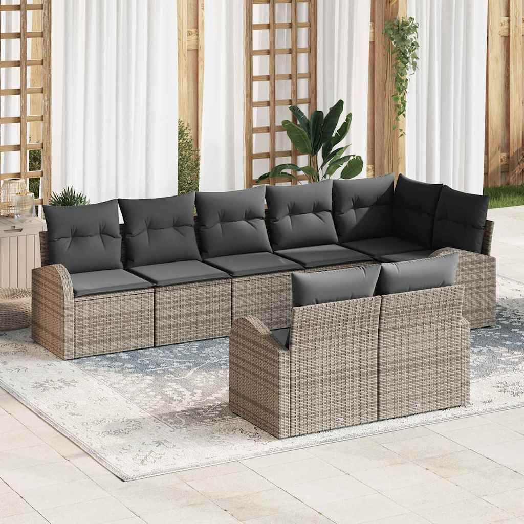 Set Divano da Giardino 8 pcs polyrattan | homemem39