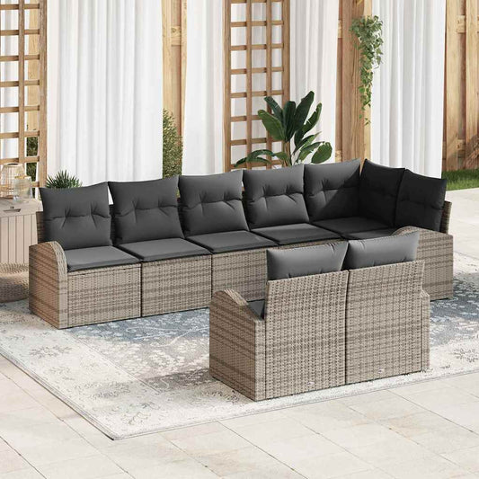 Set Divano da Giardino 8 pcs polyrattan