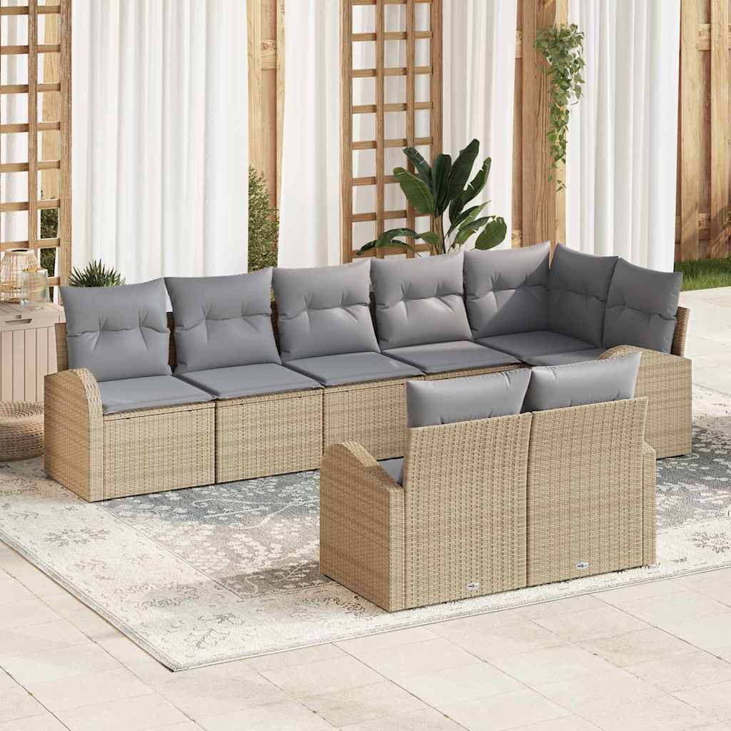 Set Divano da Giardino 8 pcs polyrattan