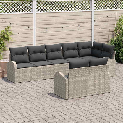 Set Divano da Giardino Grigio chiaro 55 x 55 x 37 cm polyrattan | homemem39